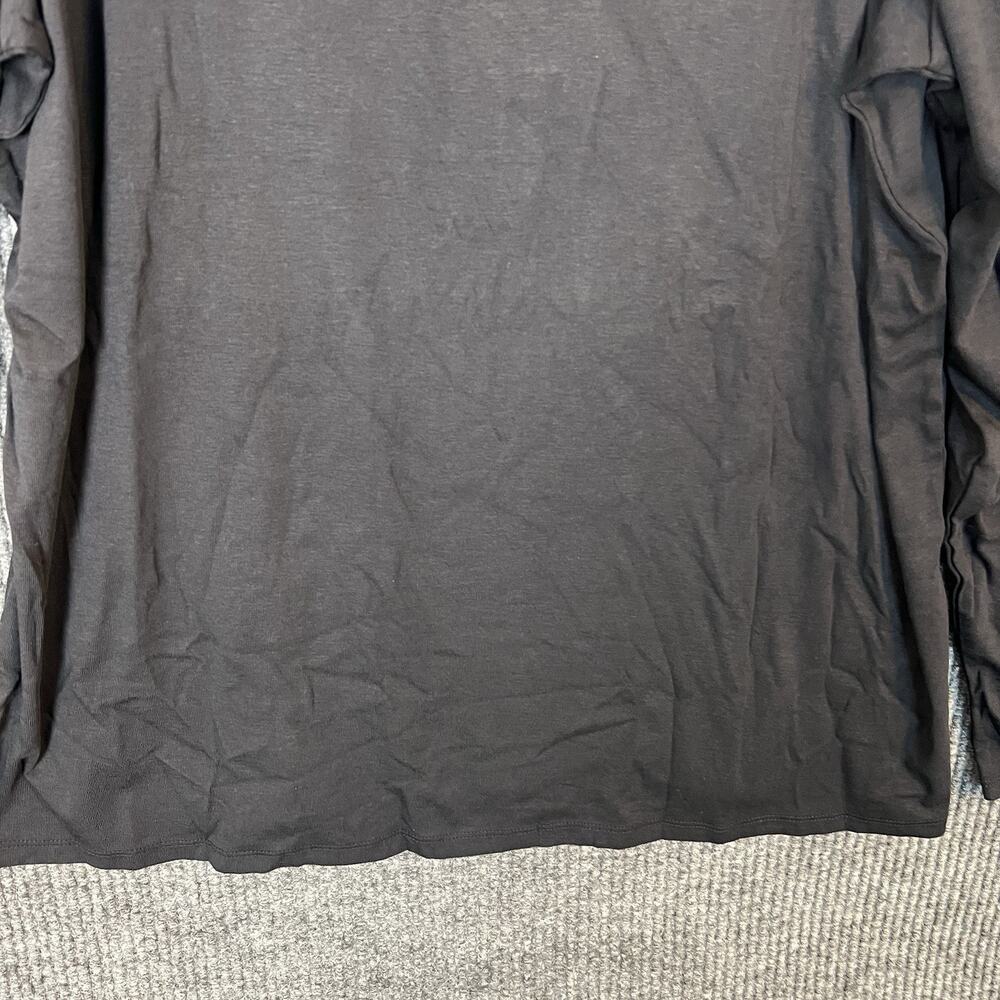 Belle by Kim Gravel TripleLuxe Micro Rib Mock Neck Top Black Womens Size XL - Picture 5 of 10